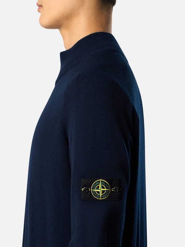 510004 Zip-up Jumper in Light RWS Geelong Wool