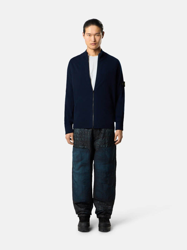 510004 Zip-up Jumper in Light RWS Geelong Wool