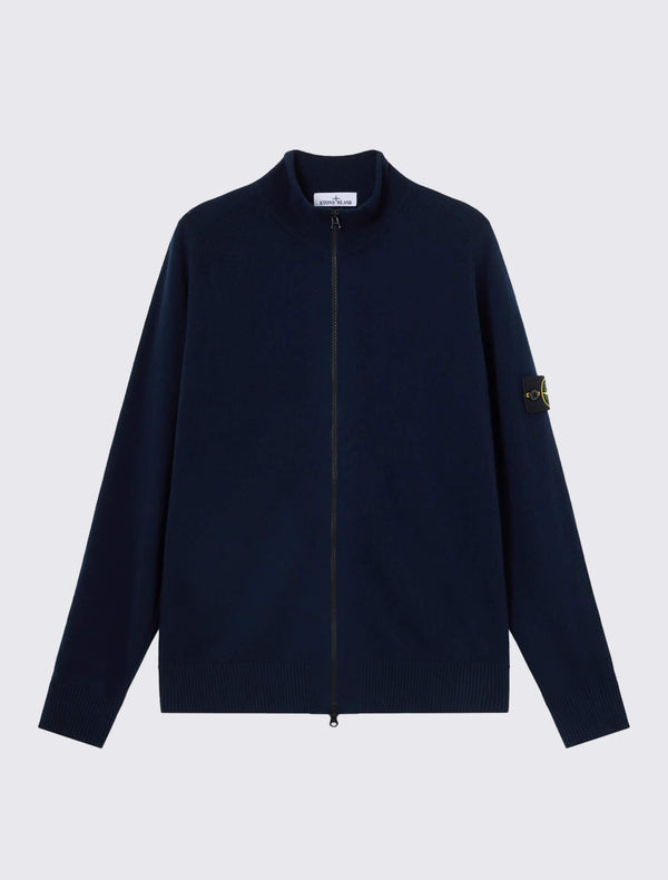 510004 Zip-up Jumper in Light RWS Geelong Wool