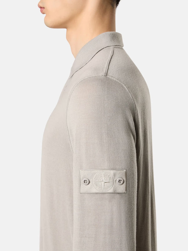 5100071 Ghost Knit Long-Sleeve Polo Shirt