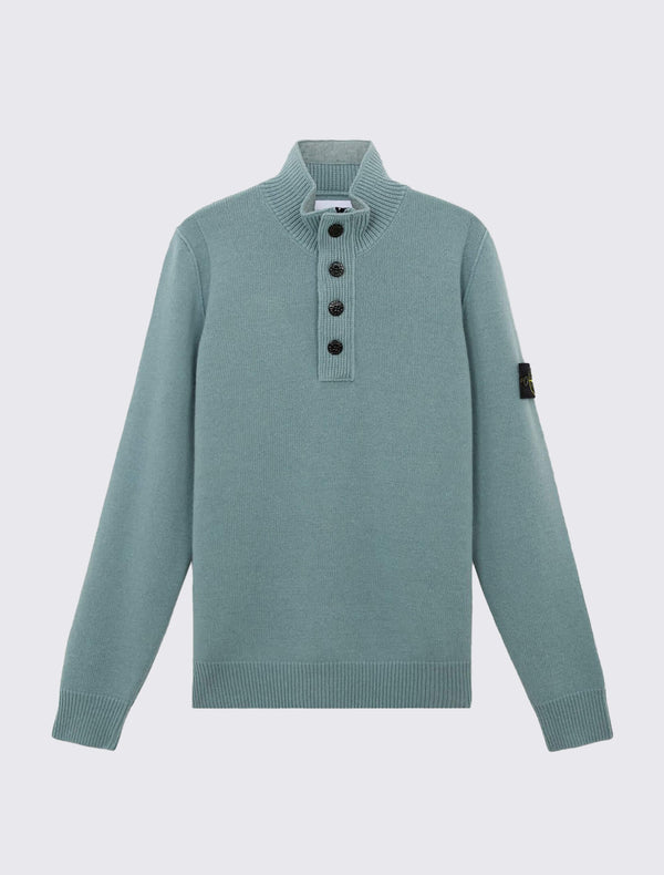 540A3 Lambswool Half-Zip Sweater with Buttons