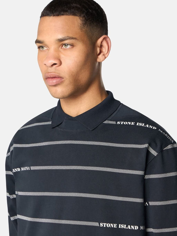 6100030 Marina Crewneck Sweatshirt with Stripes
