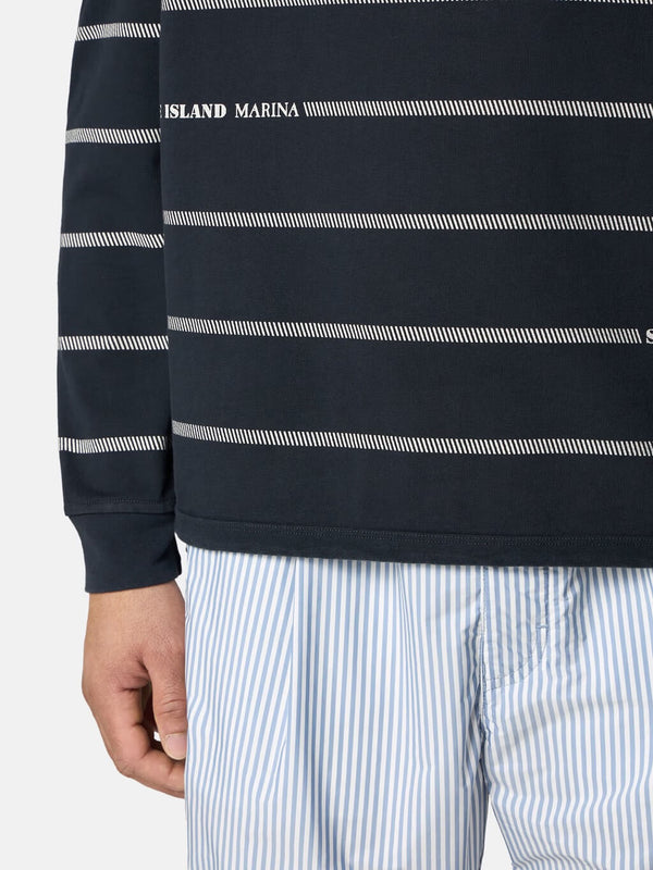 6100030 Marina Crewneck Sweatshirt with Stripes