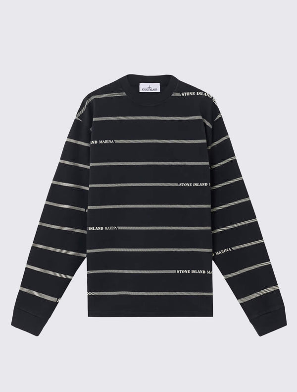 6100030 Marina Crewneck Sweatshirt with Stripes