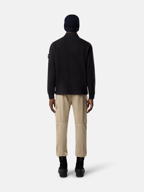 6100054 Polo Sweatshirt in Vanisé Brushed Heavy Cotton