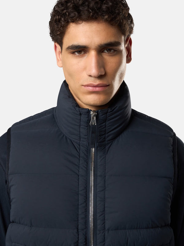 G100007 Down Vest with Seamless Feather Tunnels