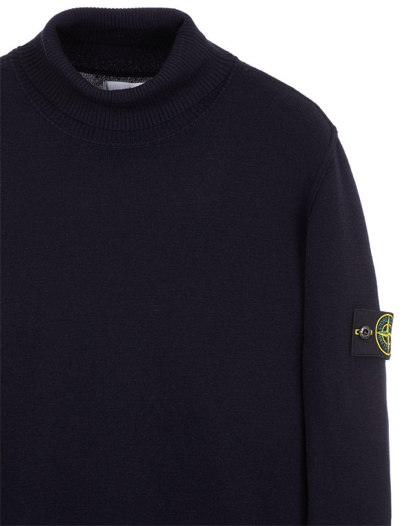 Polo Neck Knit in Stretch Wool