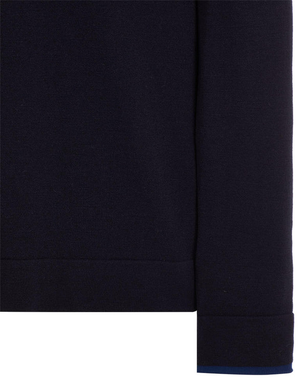 Polo Neck Knit in Stretch Wool