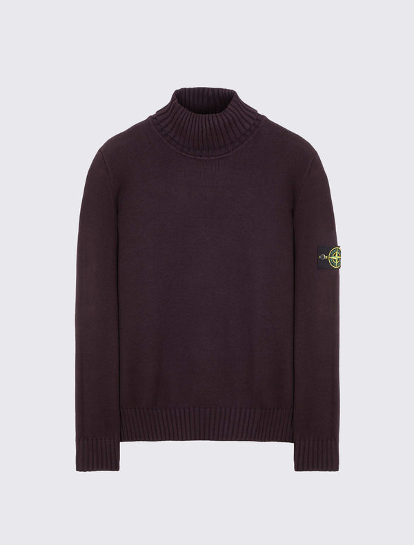 Polo Neck Knit in Winter Cotton