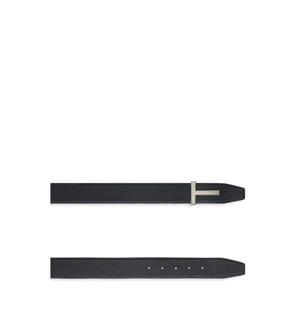 Grain Leather T Icon Belt