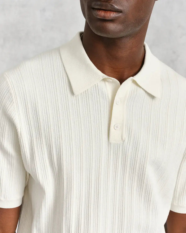 Naples Textured Knitted Polo Shirt