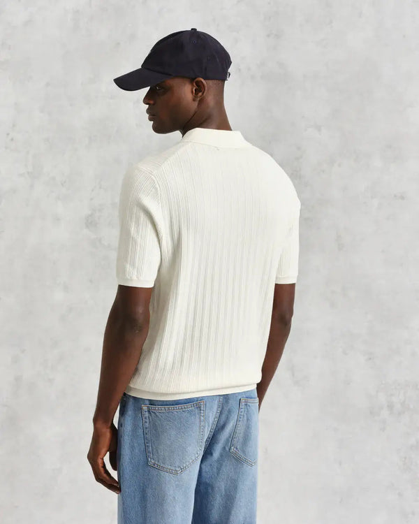 Naples Textured Knitted Polo Shirt