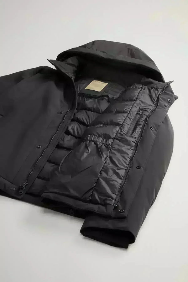 Jacket with Padding and Removable Hood