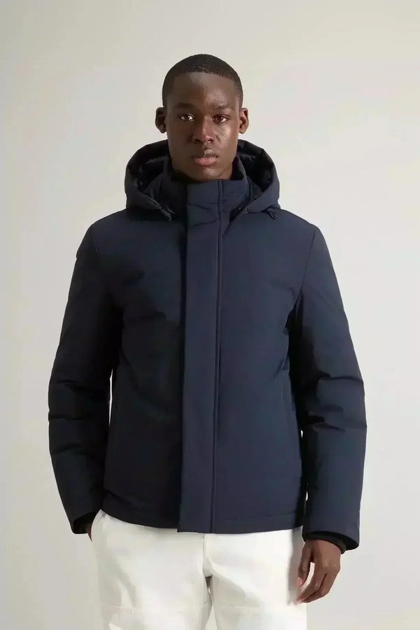 Jacket with Padding and Removable Hood