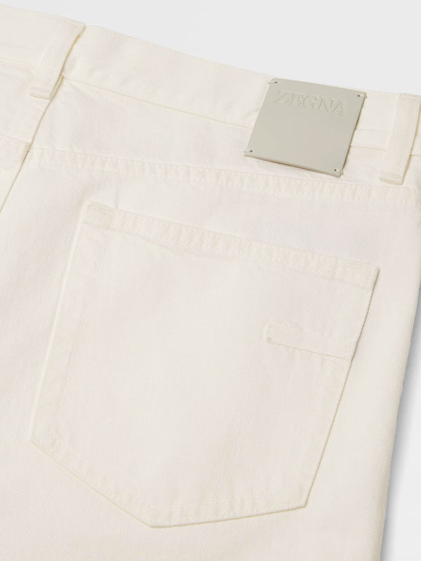 Stone-Washed Cotton Roccia Jeans